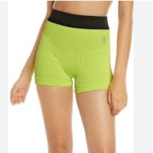 Free People Movement Seamless Neon Green Shorts size XS/S - Picture 1 of 8